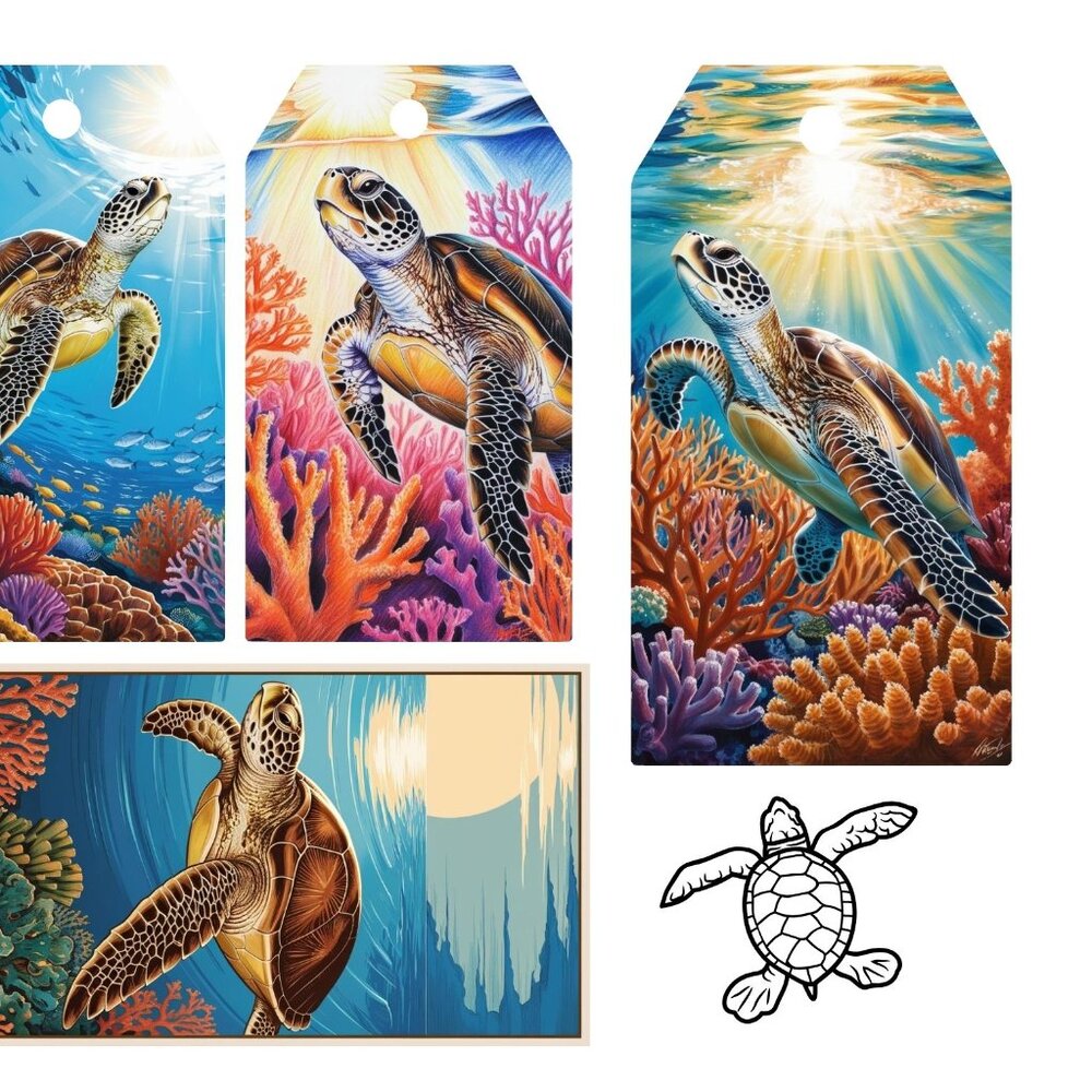 Junk Journal Sea Turtle pages - Picture 4 of 6